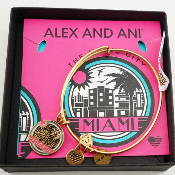 Alex and Ani Miami Charm Bangle - Picture 2 of 2